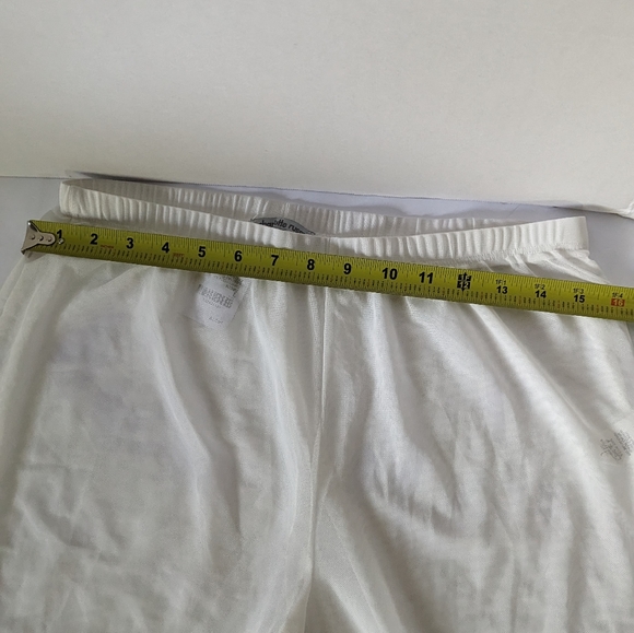 Wide Leg Pants White Mesh Swim Cover Up Pant Poolside Beachwear - Picture 7 of 12